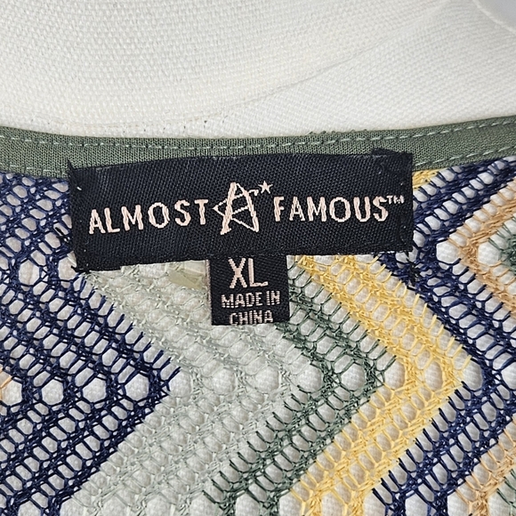 Almost Famous Womens Vest Sz Xl Boho Hippie Peasant Cottagecore‎ - Picture 5 of 7